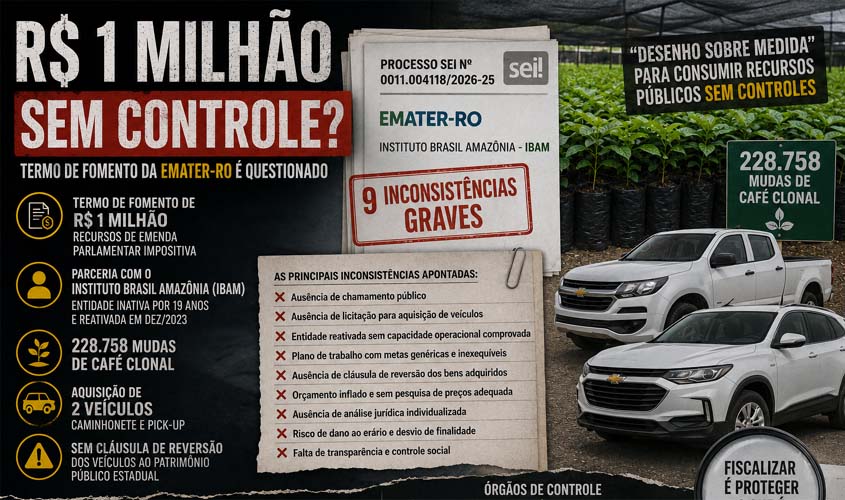 Compra de mudas de café e veículos sem licitação é investigada