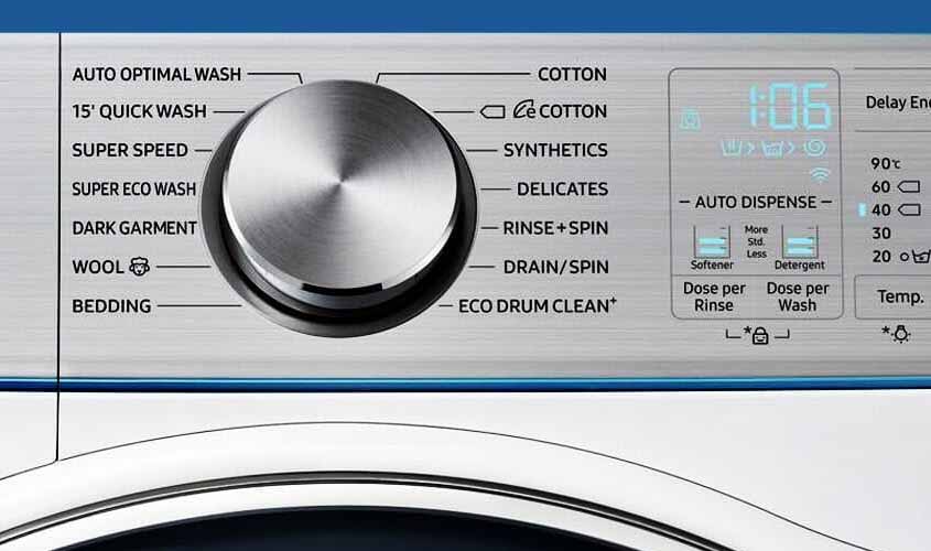 Saiba como identificar os códigos de erro da máquina de lavar Samsung