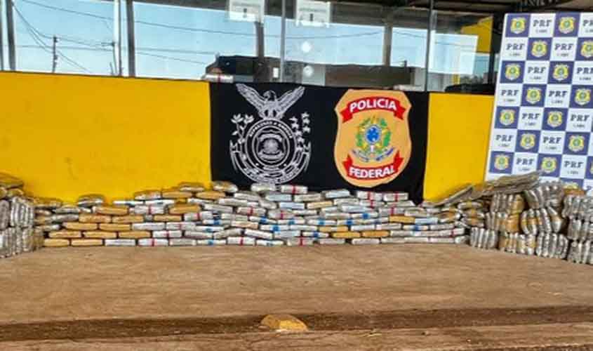 Polícia Federal apreende cerca de 350 kg de Skunk com apoio da PRF em Pimenta Bueno/RO