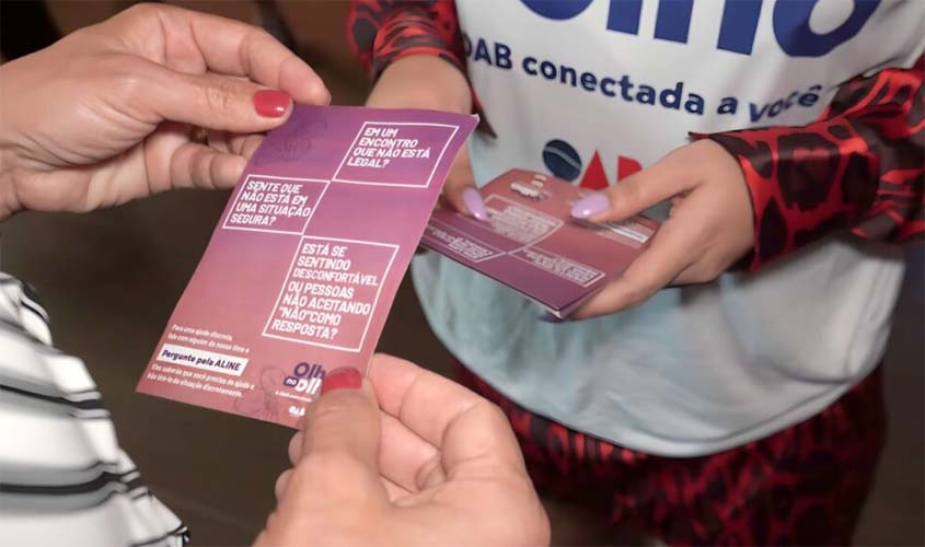 OAB-RO promove blitz em casa noturna para orientar sobre protocolo de proteção às mulheres vítimas de violência