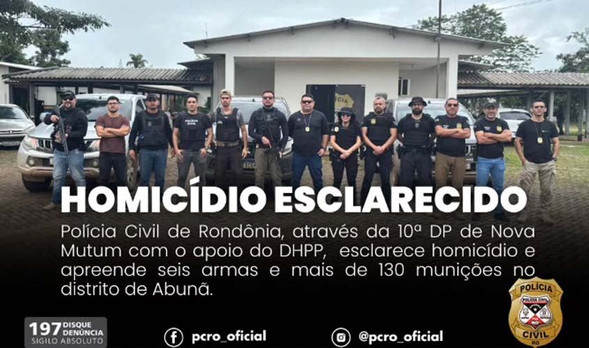 Polícia Civil prende suspeitos de homicídio e apreende armas em Abunã