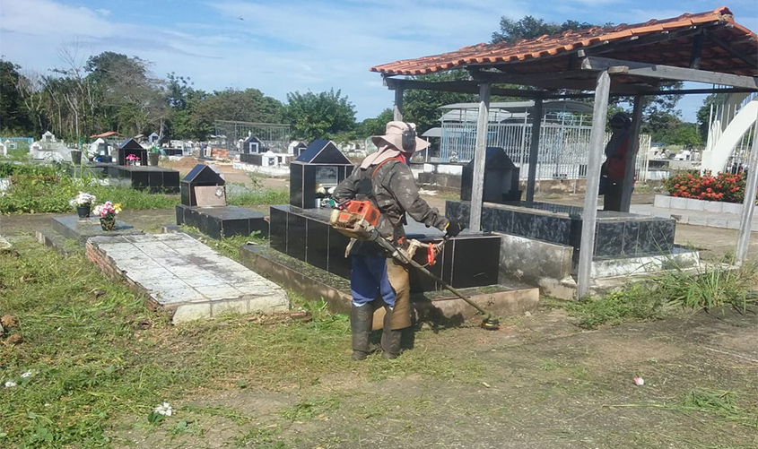 Cemitério de Santo Antônio está limpo e preparado para visitação