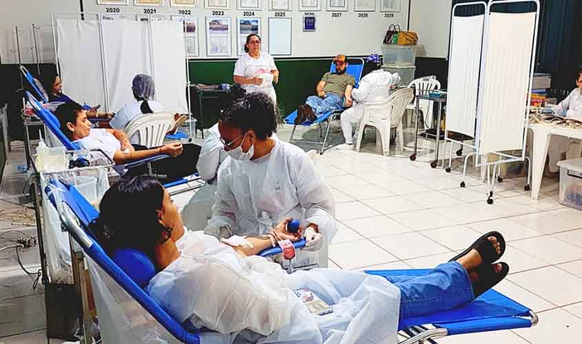 Ação itinerante do governo de RO garante 220 bolsas de sangue