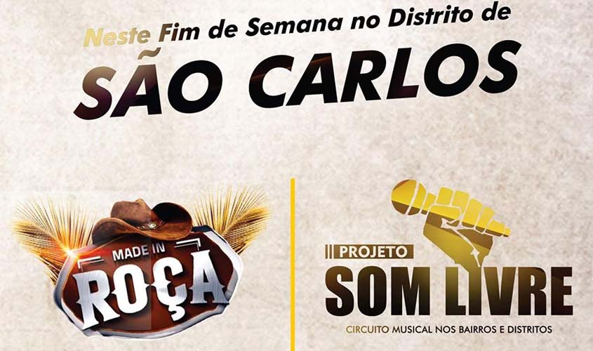 Nesta sábado tem arraial no distrito de São Carlos