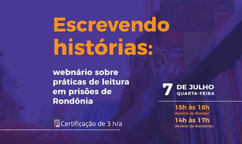 SEJUS/RO, com apoio do Fazendo Justiça/CNJ, promove live sobre práticas de leitura nas prisões de Rondônia, nesta quarta no canal da Emeron
