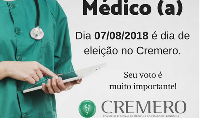 Eleição no Cremero acontece nesta terça-feira (07)