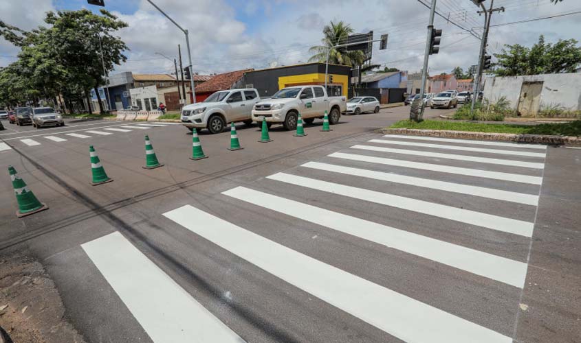 Trabalho de sinalização é intensificado nas ruas de Porto Velho