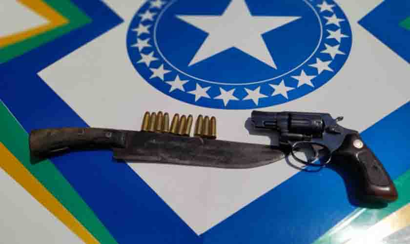 PMRO apreende arma durante Operação Paz no Campo, em Rondominas