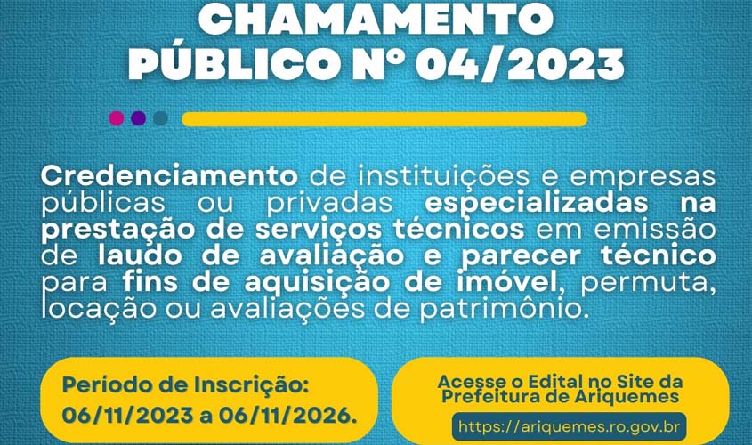 SEMSAU abre chamamento público para credenciar empresas para avaliação mercadológica de imóveis