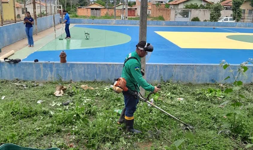 Prefeitura revitaliza quadras esportivas em todo o município