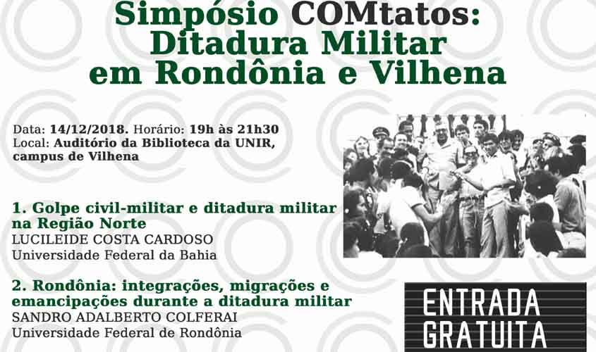 UNIR promove evento sobre ditadura militar