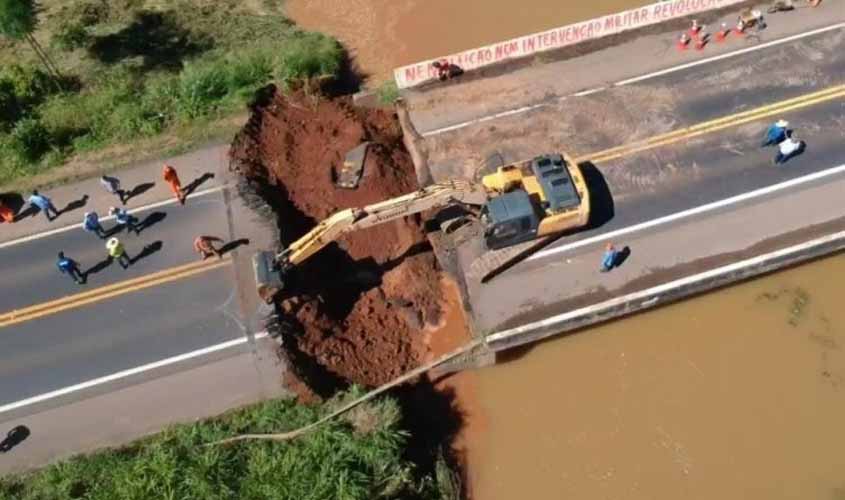 PRF atualiza informações sobre interdição de ponte em Cacaulândia/RO