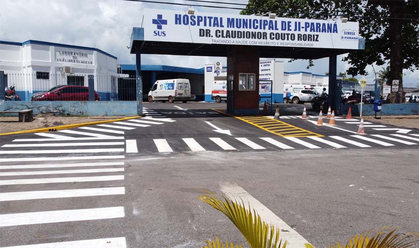 Concluída sinalização do estacionamento do HM