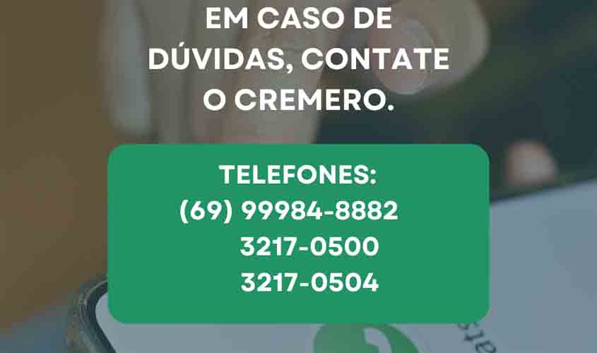 Cremero alerta médicos sobre golpe pelo whatsapp