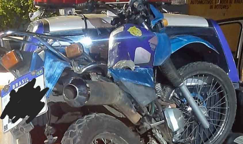 Ação Rápida da PM Flagra Suspeito com Moto Roubada e Tornozeleira Rompida em Porto Velho