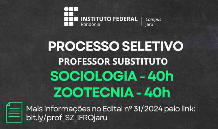 Campus lança edital de seleção de professor substituto nas áreas de Sociologia e Zootecnia