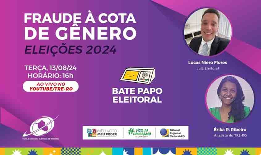 Escola Judiciária Eleitoral promove debate virtual sobre fraudes à cota de gênero nas eleições 2024