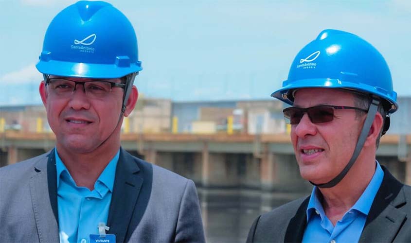 Ministro de Minas e Energia visita Hidrelétrica Santo Antônio