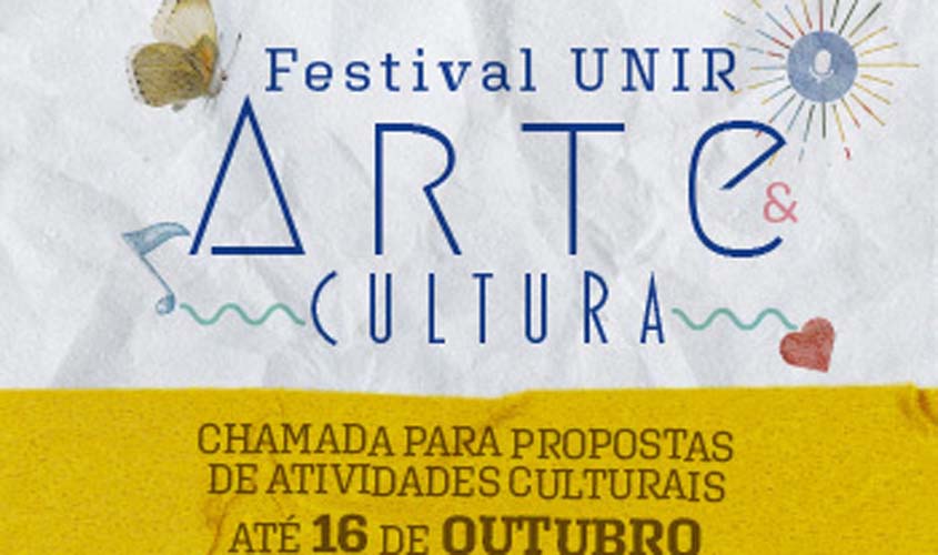 Chamada aberta para apresentações no VIII Festival UNIR Arte e Cultura
