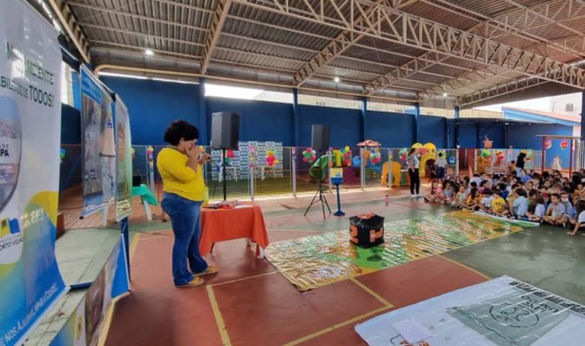 Projeto leva conscientização sobre limpeza da cidade a escolas de Porto Velho