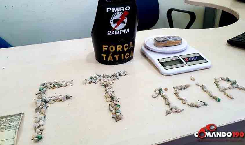 Polícia Militar apreende mais de 200 pedras de Crack em boca de fumo