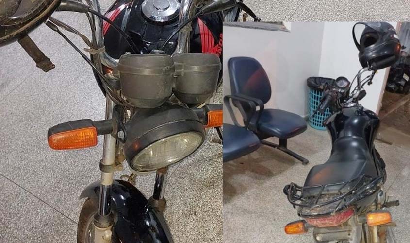 Ação da PM apreende motocicleta furtada