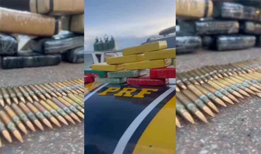PRF prende servidor da Saúde com drogas e munições de uso restrito na BR-425