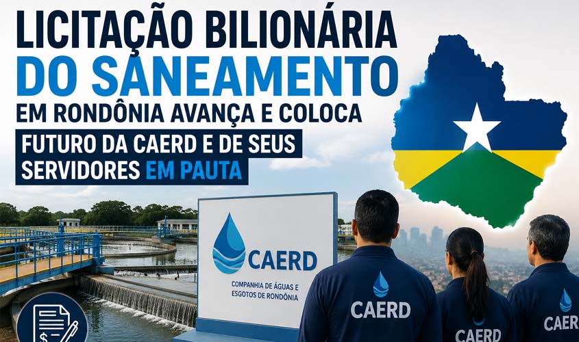 Licitação bilionária do saneamento em Rondônia avança e coloca futuro da Caerd e de seus servidores em pauta