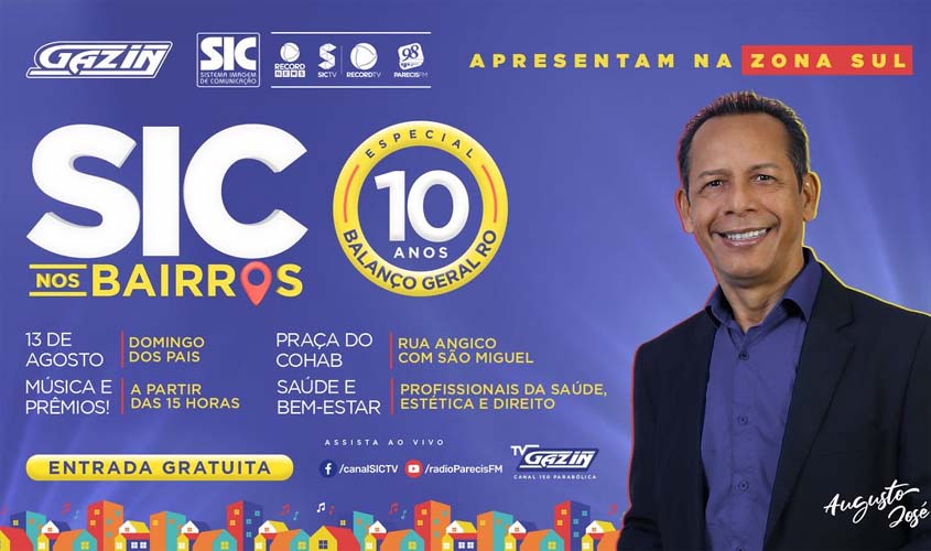 Grupo SIC realiza a segunda edição do evento SIC nos Bairros no dia 13 de agosto na Zona Sul