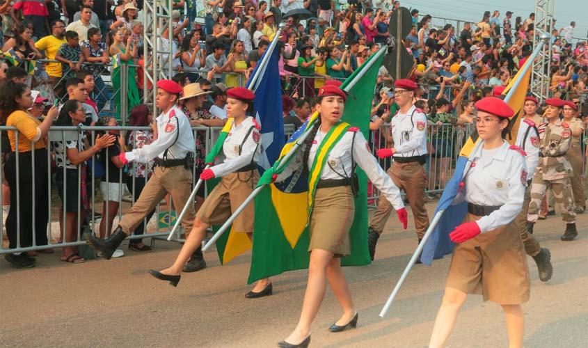Desfile da Independência marca compromisso do Governo de Rondônia com progresso do Estado e do país