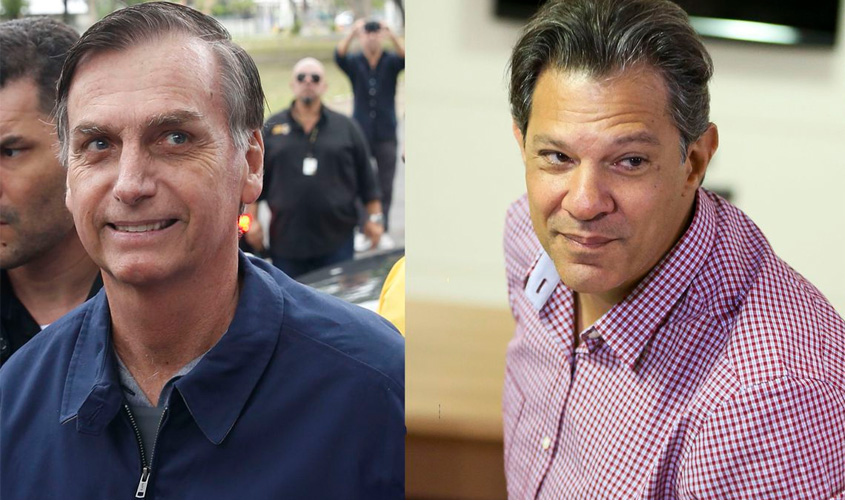 No 1º turno, Bolsonaro venceu em 23 capitais, Haddad em três