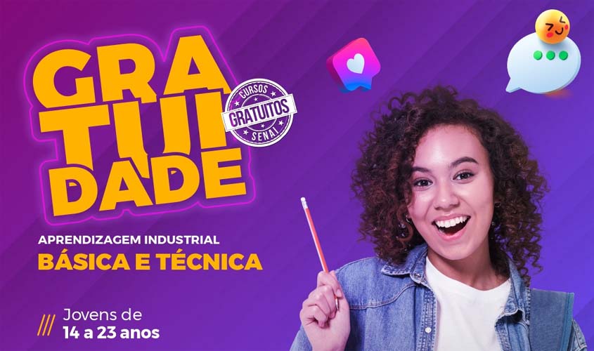 SENAI-RO disponibiliza cursos gratuitos para a comunidade