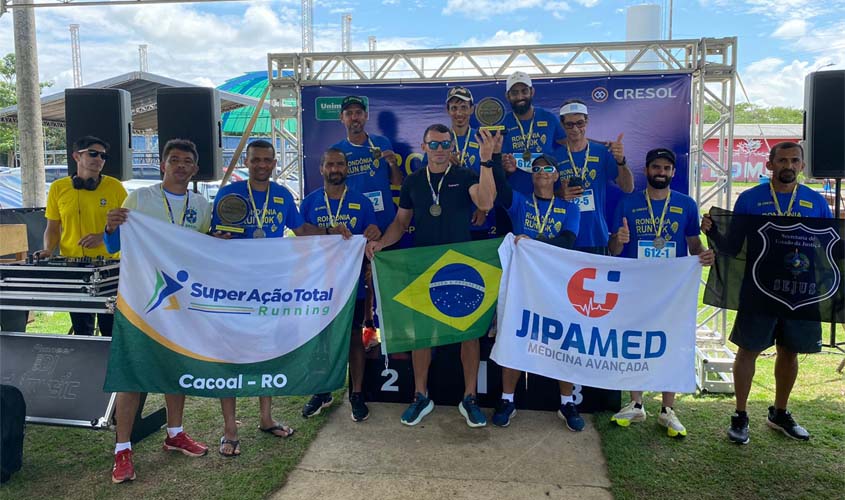 Servidores comemoram o Dia Nacional da Polícia Penal representando a categoria na Rondônia Run 80k