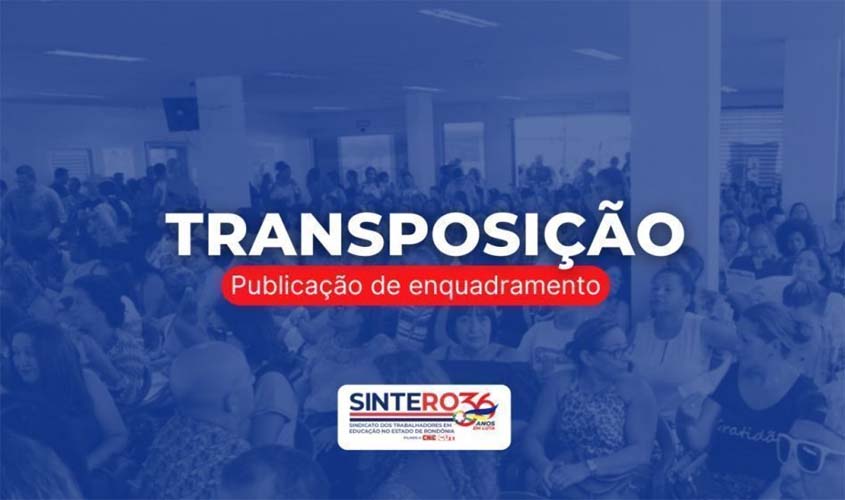 Transposição 2025: portaria de novembro no DOU