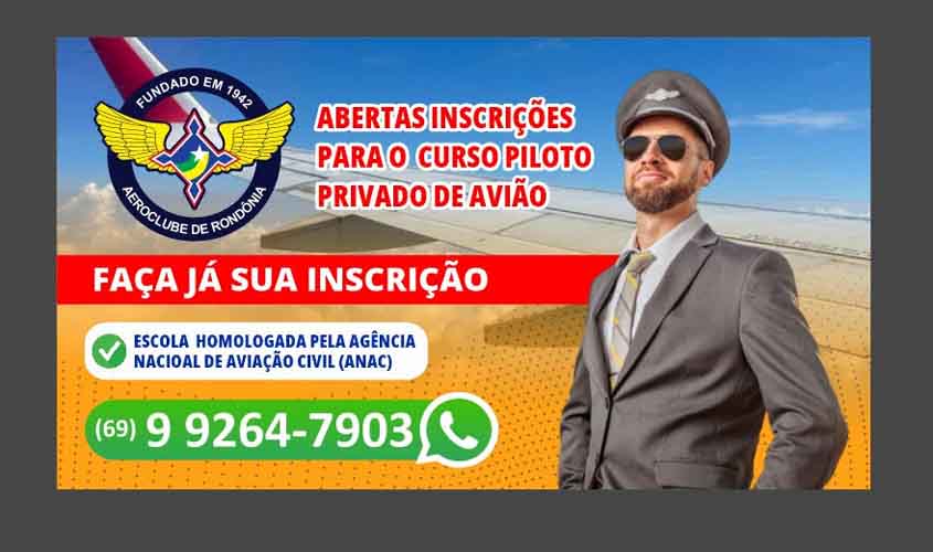 Inscrições abertas para a 2ª Turma de 2025 do Curso de Piloto Privado de Avião