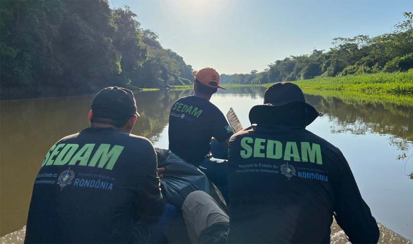 Sedam realiza terceira etapa do Plano de Manejo e Controle na Resex Rio Cautário