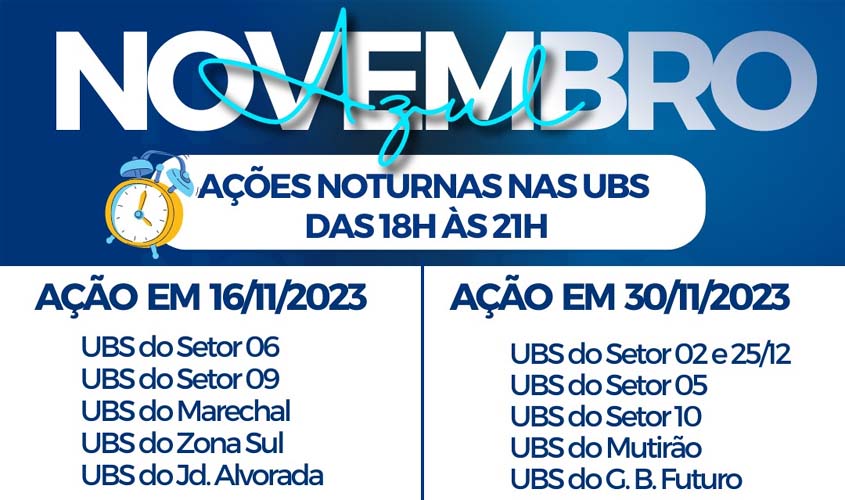 Prefeitura promove ações noturnas alusivas à campanha Novembro Azul   