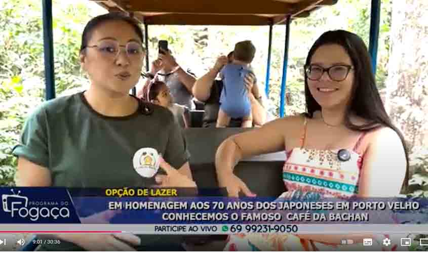 Programa do Fogaça visita café da Bachan e fala dos 70 anos da imigração japonesa em Porto Velho