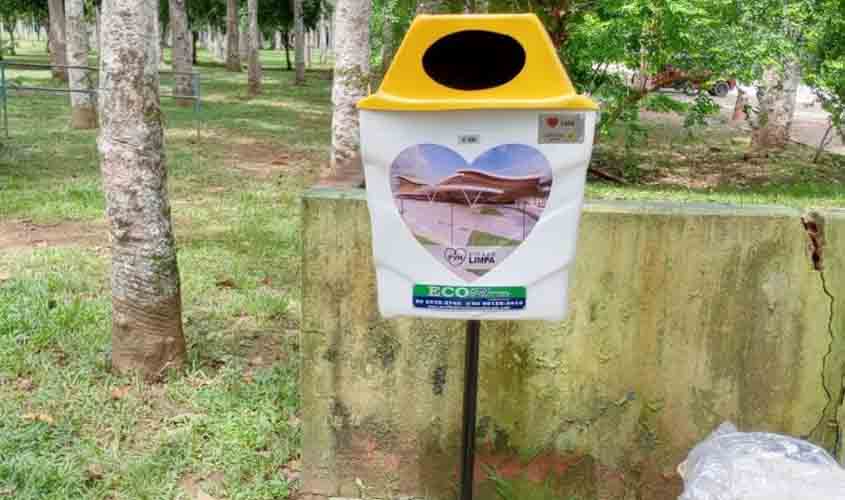 Prefeitura instala novas lixeiras em espaços públicos para incentivar a destinação correta de resíduos