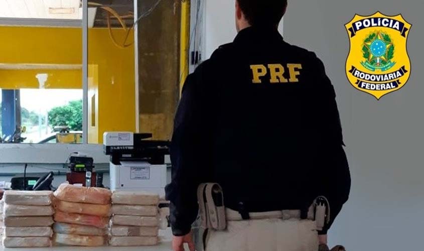 No interior de Rondônia, PRF apreende quase 18 quilos de drogas