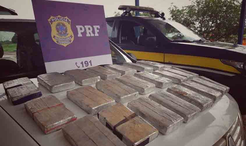 Em Guajará-Mirim/RO, PRF apreende mais de 25 kg de cocaína