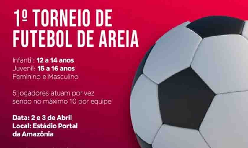 1º Torneio de Futebol de Areia será realizado em abril, inscrições estão abertas