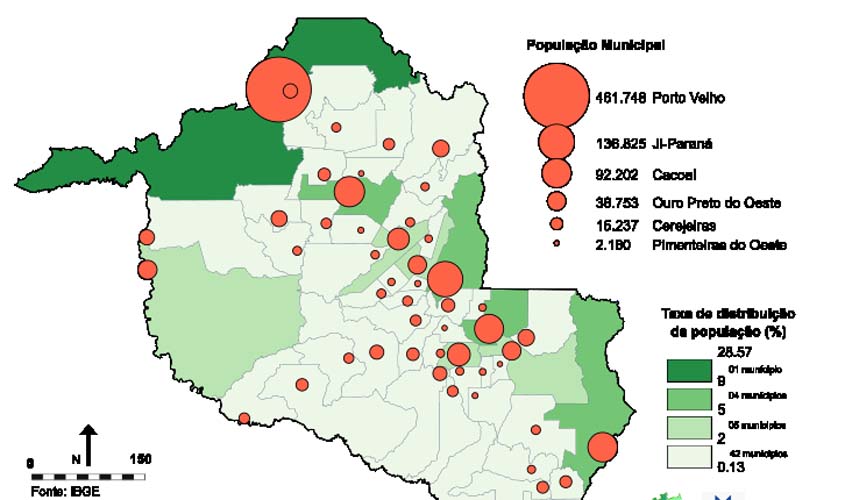 A maioria dos municípios rondonienses perde população no Censo Demográfico 2022