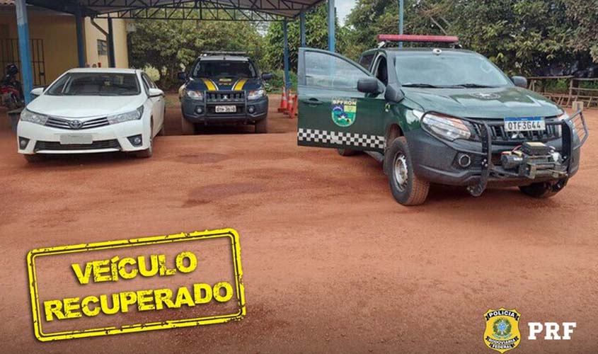 Em Guajará-Mirim/RO, PRF recupera dois veículos roubados em 1 dia