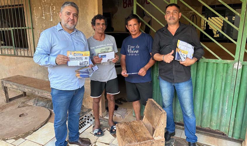 Vereador Everaldo Fogaça anuncia retomada do programa Tchau Poeira e ouve demandas dos moradores durante visita ao bairro Jardim Santana