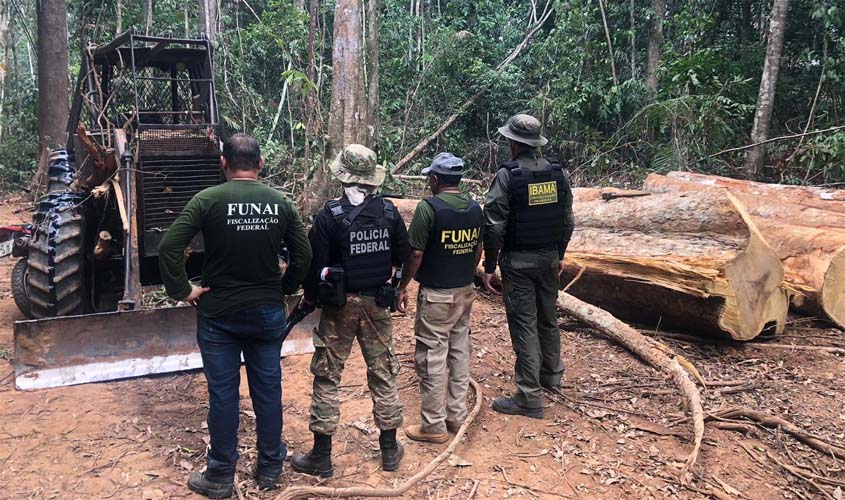PF, Ibama e Funai deflagram operação na Terra Indígena Rio Mequéns contra o desmatamento ilegal