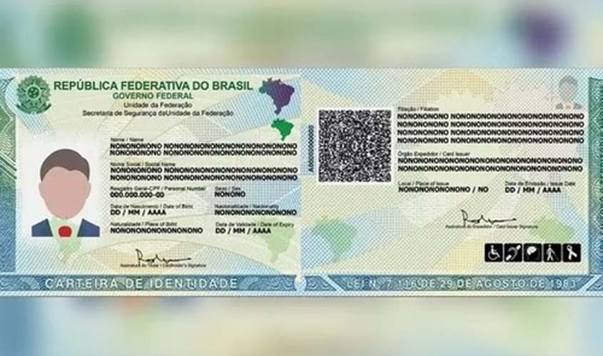 Nova Carteira de Identidade Nacional começa a ser emitida nesta quinta-feira (11)