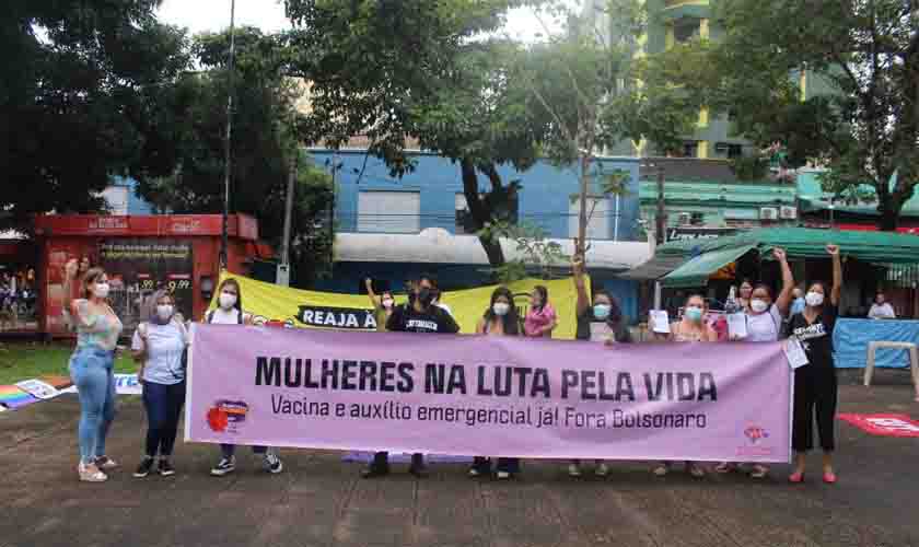 Sintero denuncia aumento da violência contra as mulheres em Rondônia durante ato público no dia 08 de março