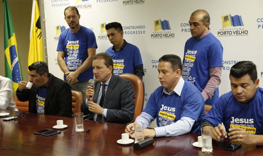 Prefeito Hildon Chaves participa do lançamento da Marcha para Jesus 2018