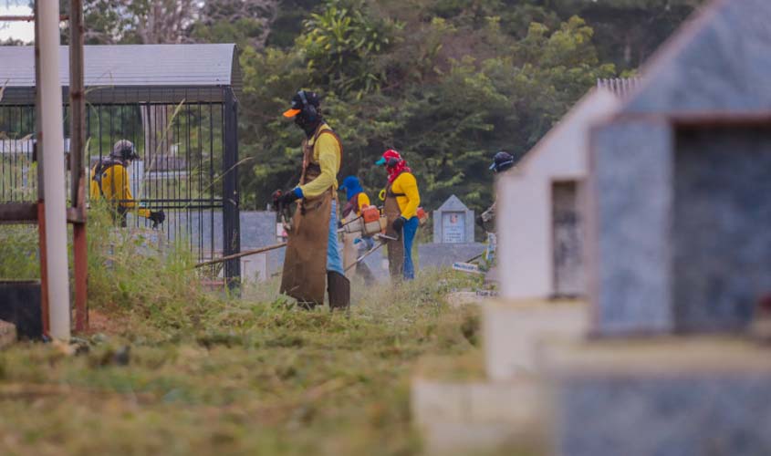 Cemitério Santo Antônio recebe novo mutirão de limpeza urbana